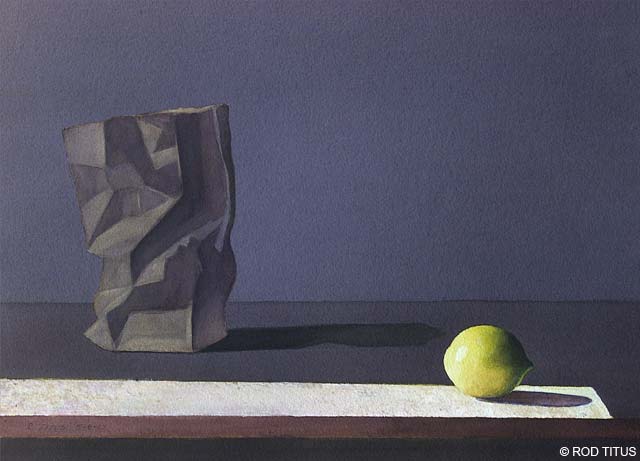 ROD TITUS Still Life - Paper Bag and Lemon WC / Large