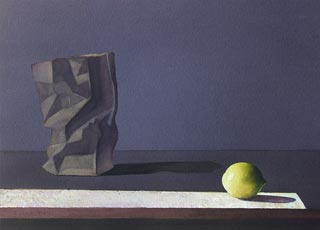 ROD TITUS Still Life - Paper Bag and Lemon OC / Description