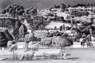 ROD TITUS Playground...Elementary - Playground Early Morning PIW / Description