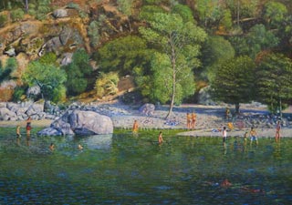 ROD TITUS Individual Works - Bathers on the Yuba River OC / Description