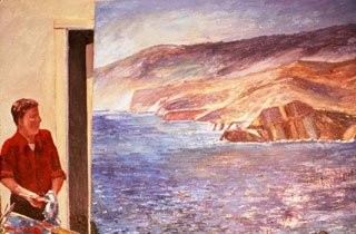 ROD TITUS Lands End Trilogy - Self Portrait in the Studio (Detail) OC / Description